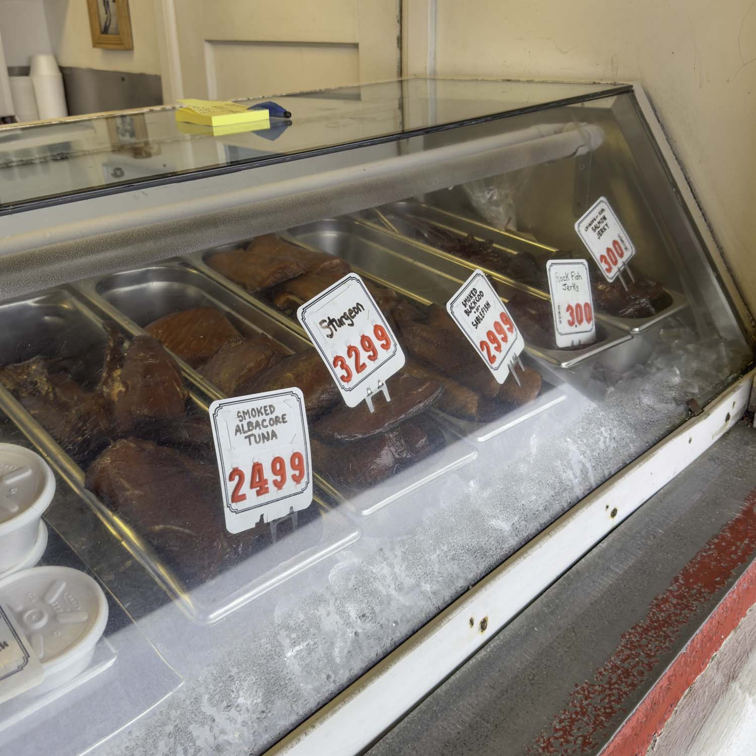 The other smoked fish on offer at Barnacle Bill's, including albacore tuna, black cod, and sturgeon.